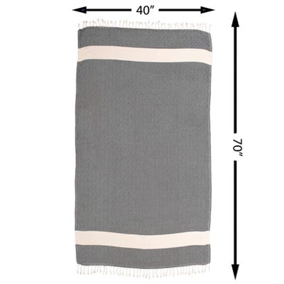 Deerlux 100% Cotton Bath Towel, 40" X 70" Diamond Peshtemal - Image 8