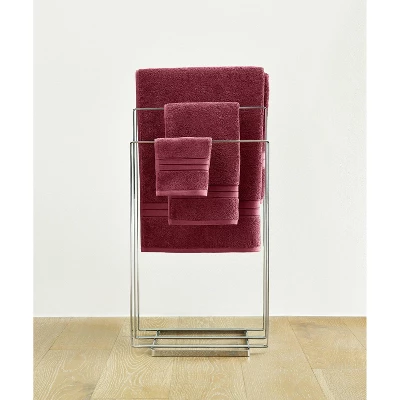 2pc Liam Antimicrobial Hand Towel Set Cranberry - Blue Loom - Image 2