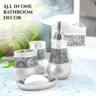 Creative Scents Silver Brushed Nickel Toothbrush Holder - Image 2