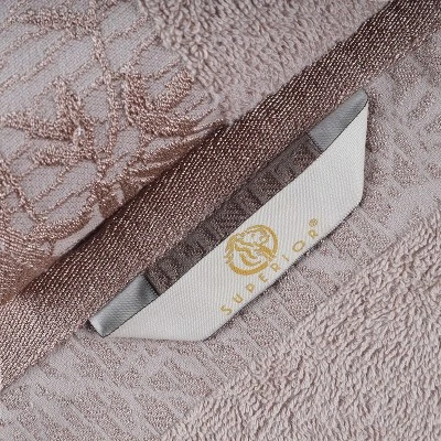 100% Cotton Medium Weight Floral Border Bath Towels (Set Of 2) By Blue Nile Mills - Image 3