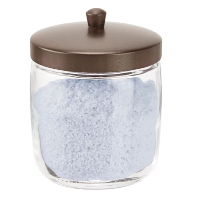 MDesign Glass Vanity Storage Organizer Canister Jar, 2 Pack - Image 6