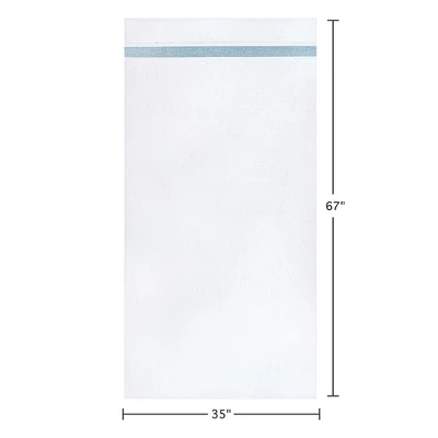 Sussexhome Hotel-Quality Bordered Ultra-Absorbent 100% Natural Cotton Bath Sheet Towel For Bathroom - 35 X 67 Inches - Image 6