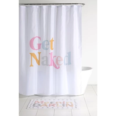 Shiraleah "Get Naked" White Shower Curtain - Image 3