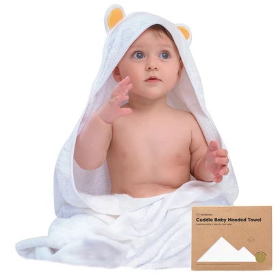 Cuddle Baby Hooded Towel, Organic Baby Bath Towel, Hooded Baby Towels, Baby Beach Towel For Newborn, Kids - Image 9