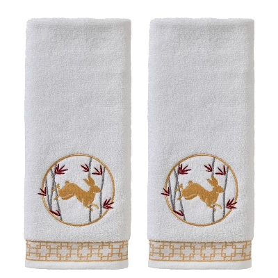 2pc Vern Yip Zodiac Hand Towel Set White - SKL Home - Image 9