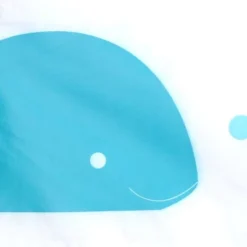 Whales Shower Curtain White/Blue - Moda At Home