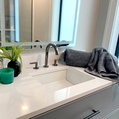 2pc Melange Viscose From Bamboo Cotton Hand Towel Set Charcoal - BedVoyage - Image 3