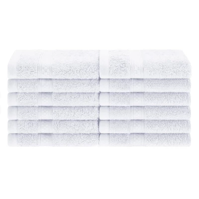 Plush And Highly Absorbent Rayon From Bamboo Blend Solid 12-Piece Face Towel, Quick Drying And Soft Set By Blue Nile Mills - Image 14