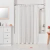 72" Tapered End Cap Curved Aluminum Shower Curtain Rod Tension Or Permanent Mount - Made By Design™
