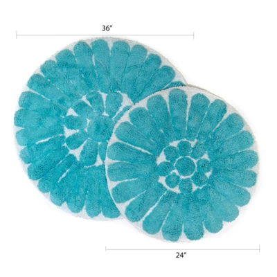 2pc Bursting Flower Bath Rug Set - Chesapeake Merchandising - Image 5