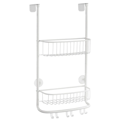 MDesign Modern Over The Door Metal Bathroom Tub/Shower Caddy - Image 8