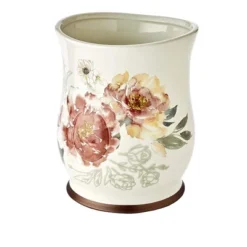 Holland Floral Waste Basket Natural 9.79" X 7.99" X 8.05" By SKL Home