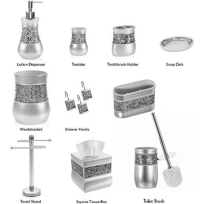 Creative Scents Silver Brushed Nickel Toothbrush Holder - Image 6