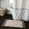 Dancing Lattice Bath Rug Gray/Blush - SKL Home