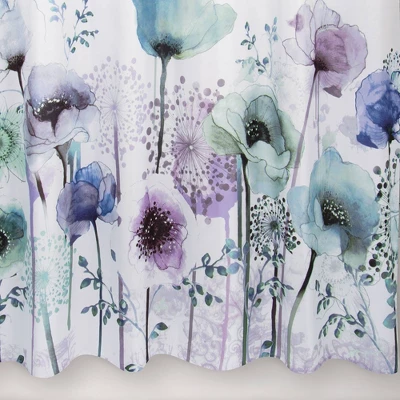 Blue Poppies Shower Curtain - Allure Home Creations - Image 3
