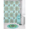 Ariel Medallion Shower Curtain Green - Allure Home Creation