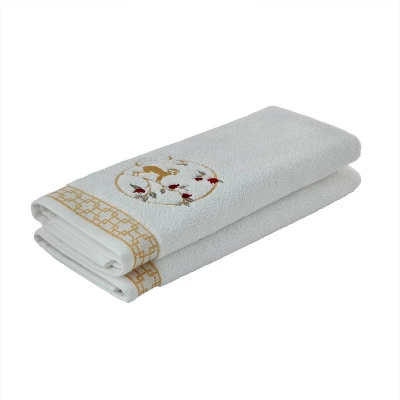 2pc Vern Yip Zodiac Hand Towel Set White - SKL Home - Image 6