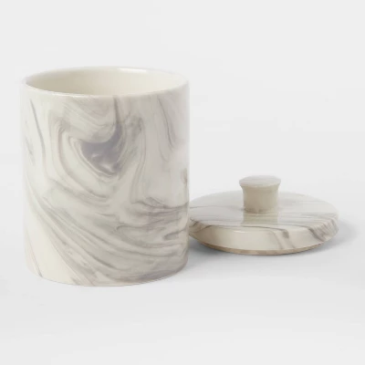 4pc Marbled Ceramic Bathroom Accessories Set Marble - Threshold™ - Image 5