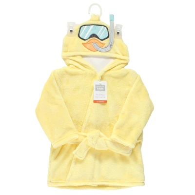 Hudson Baby Unisex Baby Plush Pool And Beach Robe Cover-ups, Scuba Duck