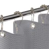 Creative Scents Gray Waffle Shower Curtain With Liner