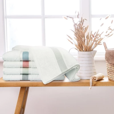 Sussexhome Hotel-Quality Bordered Ultra-Absorbent 100% Natural Cotton Bath Sheet Towel For Bathroom - 35 X 67 Inches - Image 3