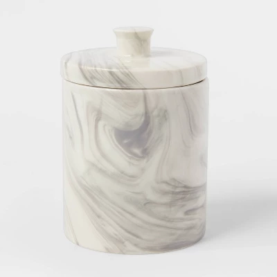 4pc Marbled Ceramic Bathroom Accessories Set Marble - Threshold™ - Image 4