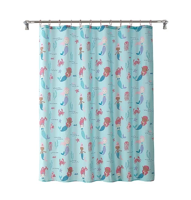Kate Aurora Montauk Accents Complete 5 Piece Juvi Mermaid Themed Fabric Shower Curtain Bathroom Set - Image 13