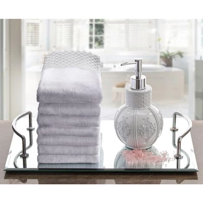 Creative Scents White Embellished Towel Set With Gift Box - Image 6