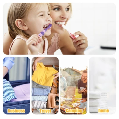 Unique Bargains Large Capacity Toothbrush Case With Cup Traveling Toothbrush Holders PP PE 7.87"x3.07"x2.28" 1 Pcs - Image 5
