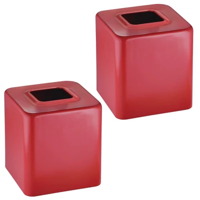 MDesign Metal Square Paper Facial Tissue Box Cover Holder - 2 Pack - Image 14