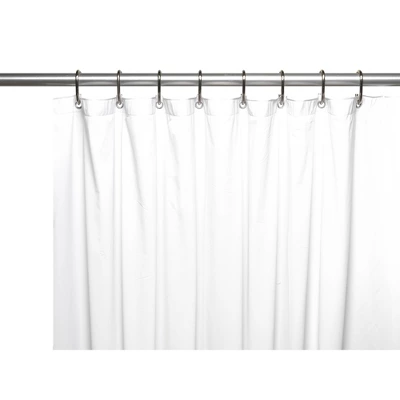PVC Shower Curtain Liner 3 Gauge Metal Grommets 72in X 72in By Carnation Home Fashions - Image 7
