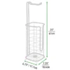 MDesign Metal Toilet Paper Stand Holder/Dispenser - Holds 3 Spare Rolls