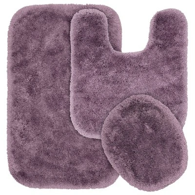 3pc Finest Luxury Ultra Plush Washable Nylon Bathroom Rug Set - Garland - Image 7