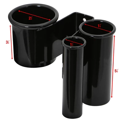 Saloniture Wall Mount Hair Iron, Blow Dryer Holder And Appliance Rack, Black - Image 2