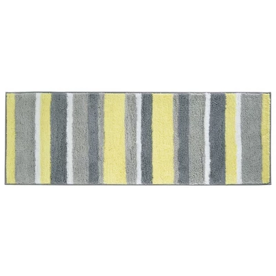 MDesign Striped Microfiber Bathroom Spa Mat Rugs/Runner, Set Of 3 - Image 2