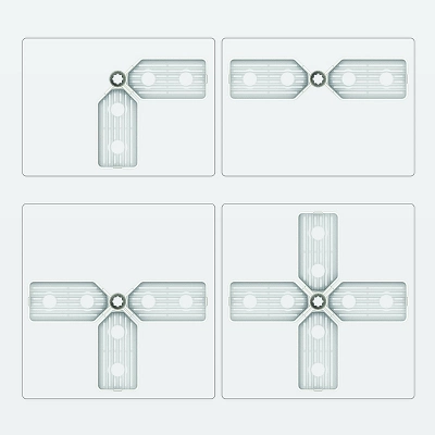 Aluminum Corner Tension Pole Caddy Gray - Threshold™ - Image 4