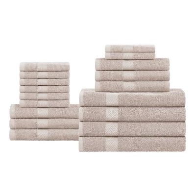 Eco-Friendly Absorbent Assorted 18-Piece Towel Set By Blue Nile Mills - Image 14