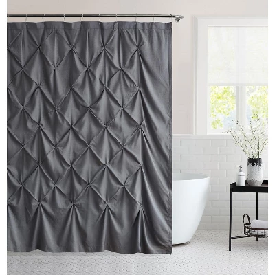 Sweet Home Collection - Hudson Pintuck Fabric Shower Curtain 72" X72" - Image 3