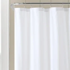 72"X72" Melanie Ruffle Shower Curtain White - VCNY