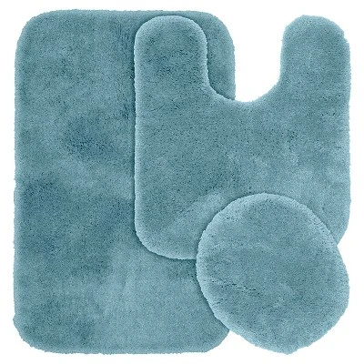 3pc Finest Luxury Ultra Plush Washable Nylon Bath Rug Set - Garland - Image 5
