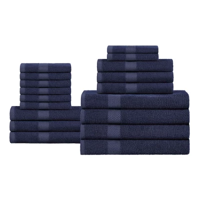 Eco-Friendly Absorbent Assorted 18-Piece Towel Set By Blue Nile Mills - Image 13