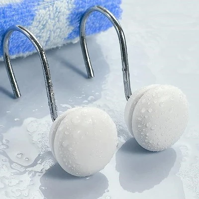 Creative Scents White 12 Shower Curtain Hooks - Image 4
