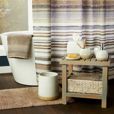 Chadwick Striped Towel Taupe - SKL Home - Image 2