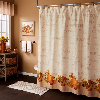 Harvest Bounty Shower Curtain Natural - SKL Home - Image 2
