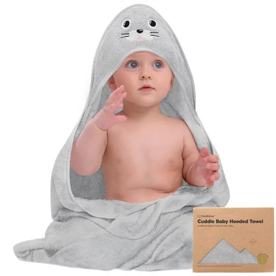 Cuddle Baby Hooded Towel, Organic Baby Bath Towel, Hooded Baby Towels, Baby Beach Towel For Newborn, Kids - Image 14