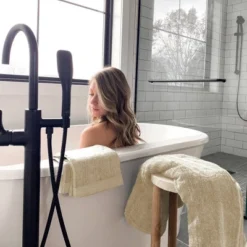 Melange Viscose From Bamboo Cotton Bath Sheet Sand - BedVoyage