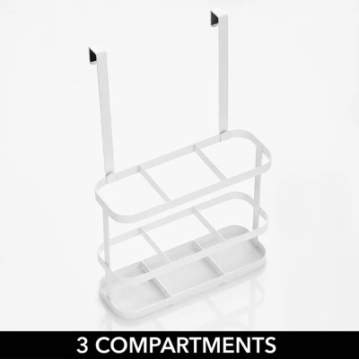 MDesign Steel Bath Over Cabinet Door Hair Tool Storage Organizer Basket - Image 4