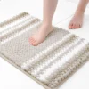 PiccoCasa Chenille Extra Soft Fluffy Non-Slip Shaggy Absorbent Area Bath Rugs Set Of 2