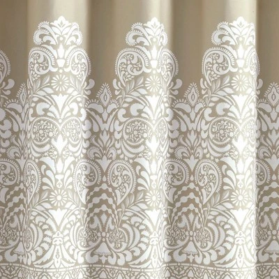 72"x72" Boho Medallion Shower Curtain Neutral - Lush Decor - Image 2