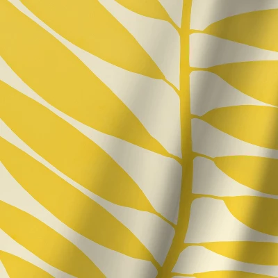 Americanflat 71" X 74" Shower Curtain, Golden Yellow Leaves By Modern Tropical - Image 3